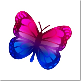 LGBTQ+ Pride Butterfly - Bisexual Posters and Art